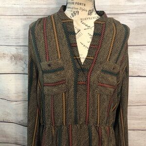 Gloria Vanderbilt Vintage Maxi Dress V-neck Size 16